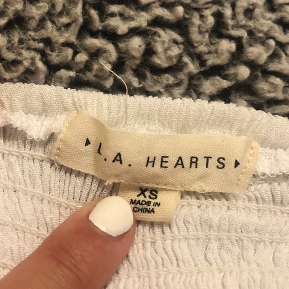 LA Hearts White Front Tie Dress - Picture 4 of 5